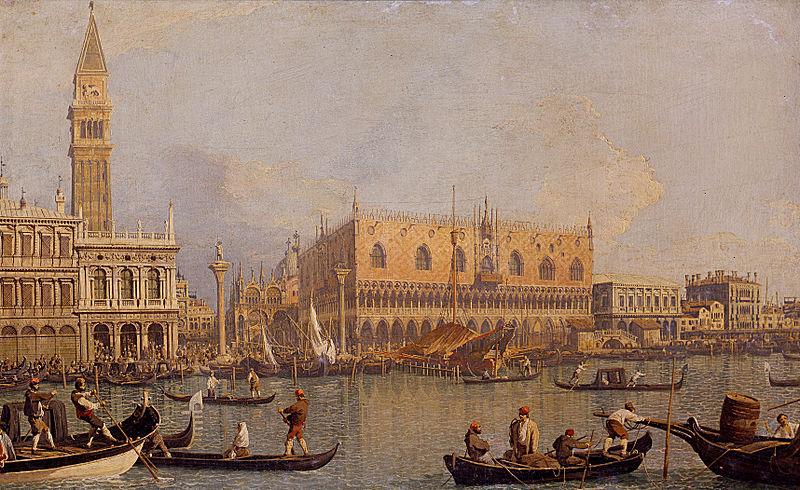 antonio canaletto View of the Ducal Palace in Venice Spain oil painting art